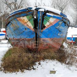Relitto del barcone Johnson abbandonato nell'area del Polo Nautico San Giuliano - 2010