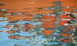 Riflessi aranciati in Canal Grande. Orange reflection in Canal Grande